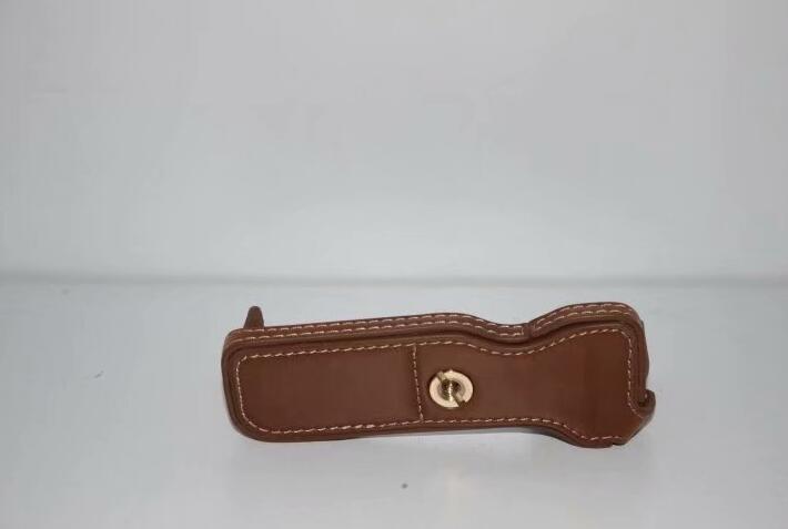 PU Leather Protective Camera Half Bottom Cover + Wrist Strap for Canon PowerShot G5 X - Brown