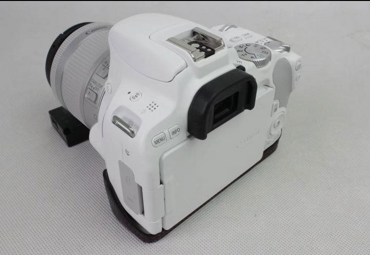 PU Leather Half Bottom Camera Protection Case for Canon EOS 200D - Black