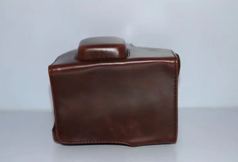 PU Leather Protection Bag Case for Fujifilm X-T3 Camera - Coffee