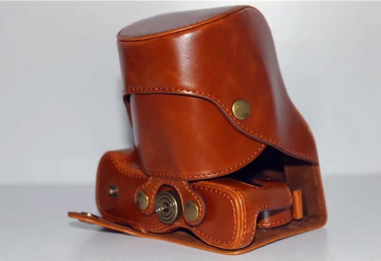 PU Leather Protection Case Cover Bag for Fujifilm X-T3 Camera - Brown