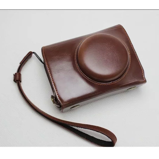 PU Leather Protective Camera Case Pouch for Fujifilm XF10 Digital Compact Camera - Coffee