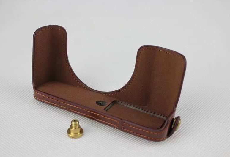 PU Leather Protective Camera Case Pouch for Fujifilm XF10 Digital Compact Camera - Coffee