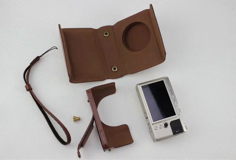 PU Leather Protective Camera Case Pouch for Fujifilm XF10 Digital Compact Camera - Coffee