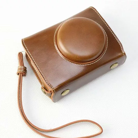 PU Leather Protective Camera Protective Bag for Fujifilm XF10 Digital Compact Camera - Brown