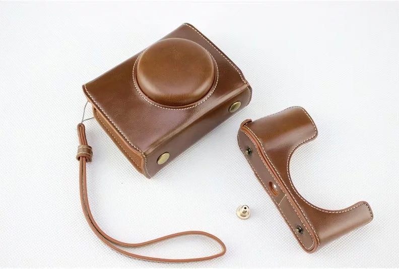 PU Leather Protective Camera Protective Bag for Fujifilm XF10 Digital Compact Camera - Brown
