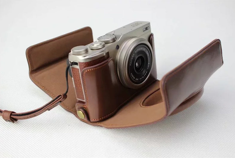 PU Leather Protective Camera Protective Bag for Fujifilm XF10 Digital Compact Camera - Brown