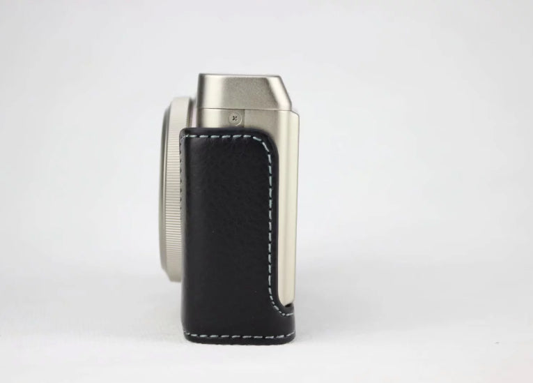 Genuine Leather Half Bottom Camera Protection Case for Fujifilm XF10 Digital Compact Camera - Black