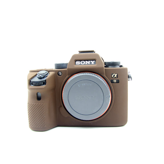 Soft Silicone Cover Shell Case for Sony A9/A7M3/A7R3 Camera - Coffee