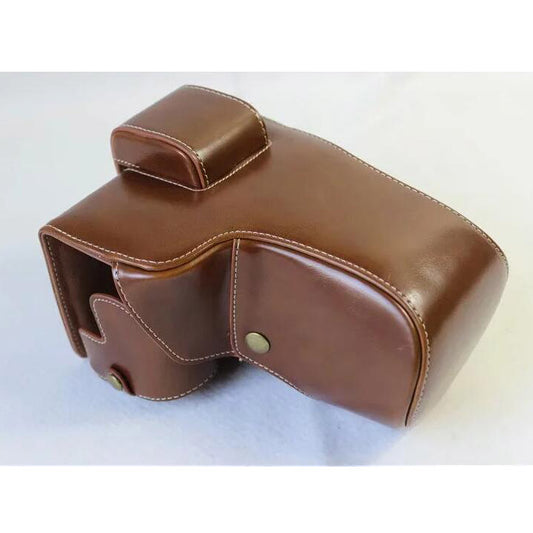 PU Leather Camera Protection Case + Strap + Camera Lens Bag for Nikon Z7 - Brown