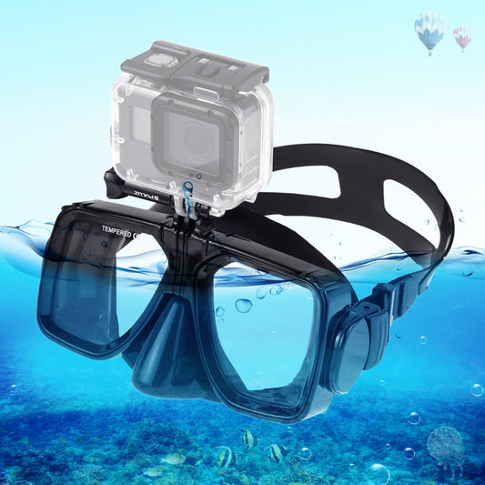PULUZ Water Sports Diving Equipment Diving Mask Swimming Glasses with EVA Box Compatible with DJI Osmo Action etc.