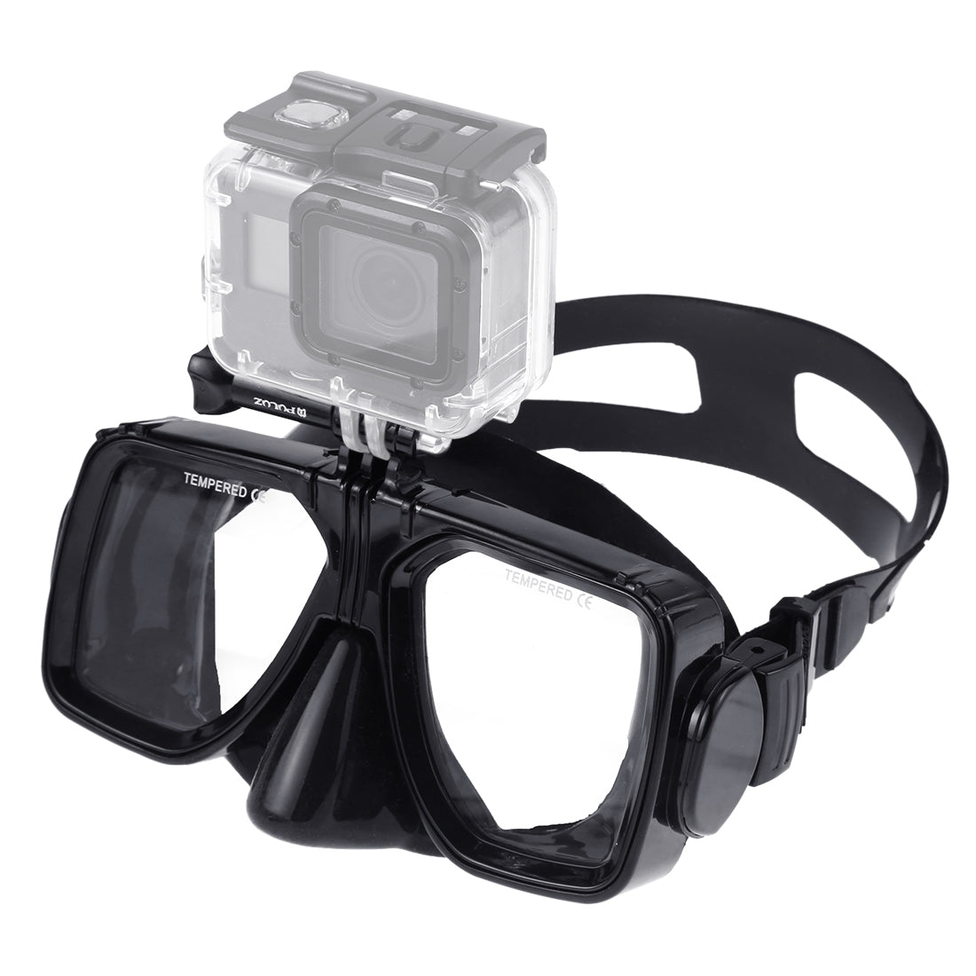 PULUZ Water Sports Diving Equipment Diving Mask Swimming Glasses with EVA Box Compatible with DJI Osmo Action etc.