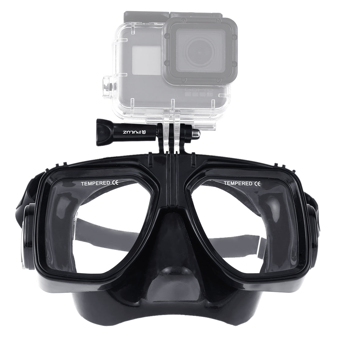 PULUZ Water Sports Diving Equipment Diving Mask Swimming Glasses with EVA Box Compatible with DJI Osmo Action etc.
