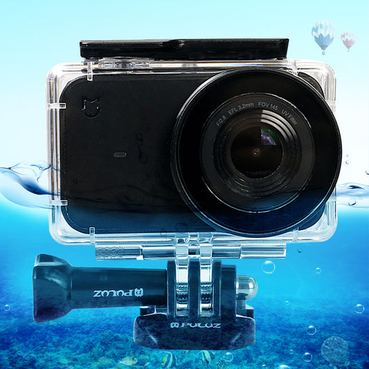 PULUZ 45M Underwater Acrylic Plexiglass Waterproof Housing Diving Case for Xiaomi Mijia Small Camera, with Buckle Basic Mount &amp; Screw