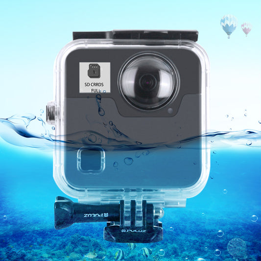 PULUZ 45M Underwater Waterproof Shockproof Housing Diving Case for GoPro Fusion, with Buckle Basic Mount &amp; Screw