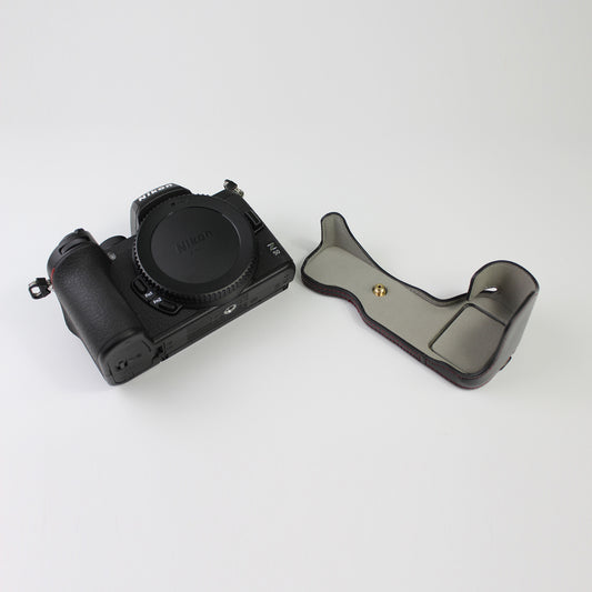 Quality PU Leather Half Bottom Protective Case for Nikon Z50 / Z30 - Black