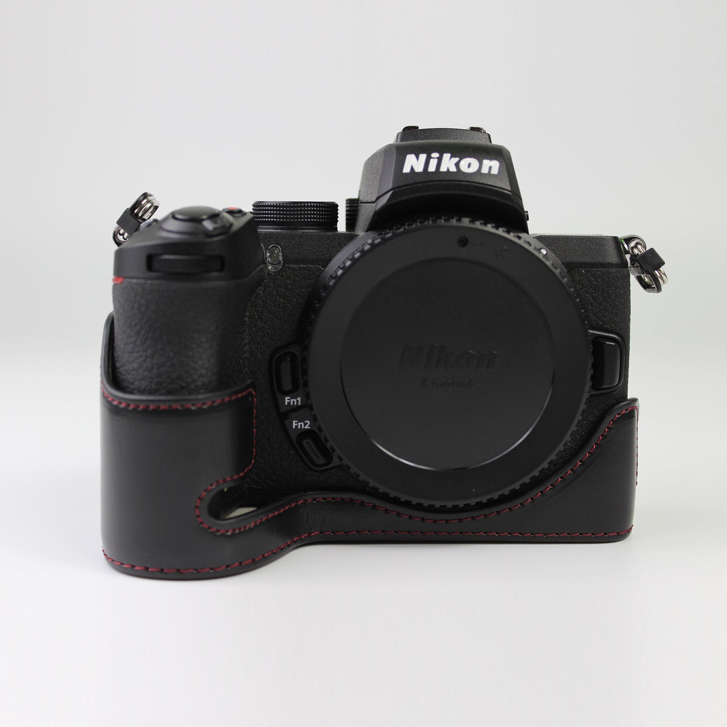 Quality PU Leather Half Bottom Protective Case for Nikon Z50 / Z30 - Black