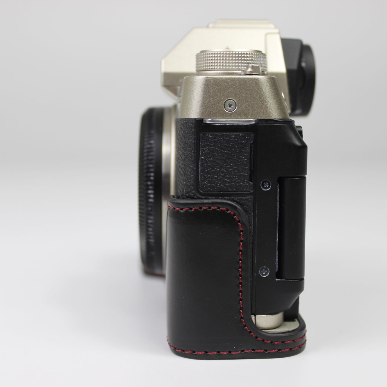 PU Leather Camera Half Cover Case for Fujifilm Fuji X-T200/XT200 - Black