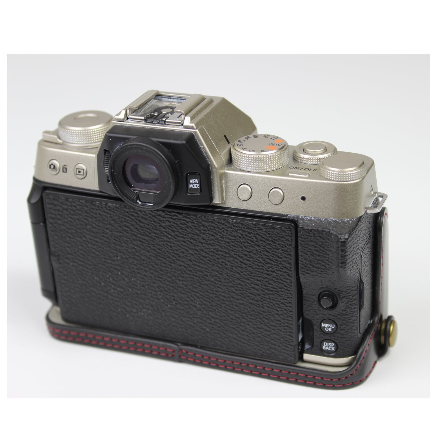PU Leather Camera Half Cover Case for Fujifilm Fuji X-T200/XT200 - Black