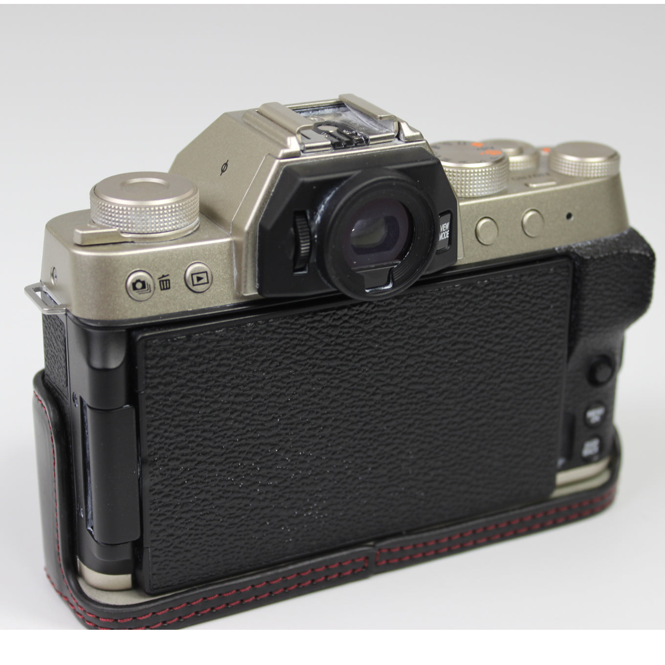 PU Leather Camera Half Cover Case for Fujifilm Fuji X-T200/XT200 - Black