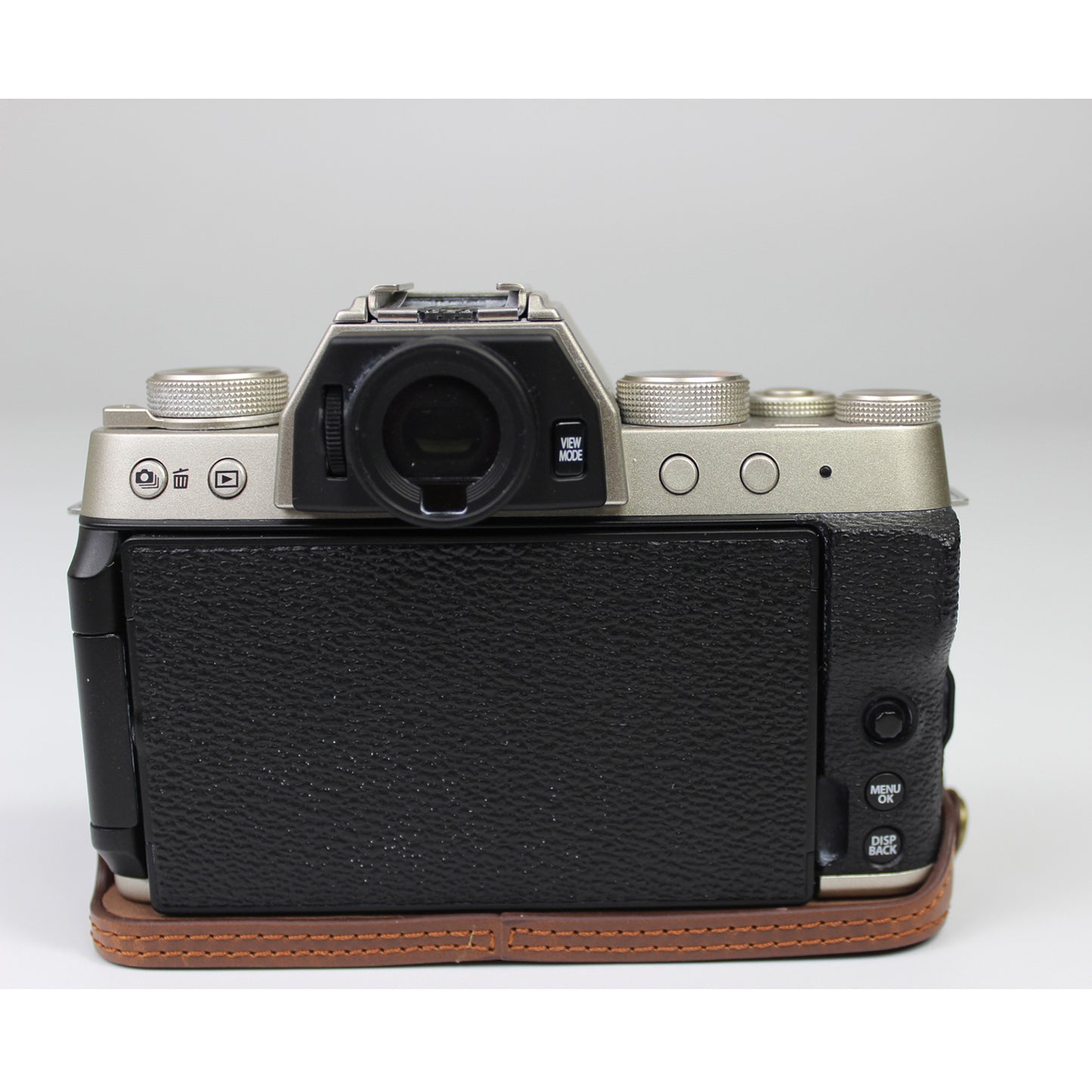 PU Leather Camera Half Cover Case for Fujifilm Fuji X-T200/XT200 - Brown
