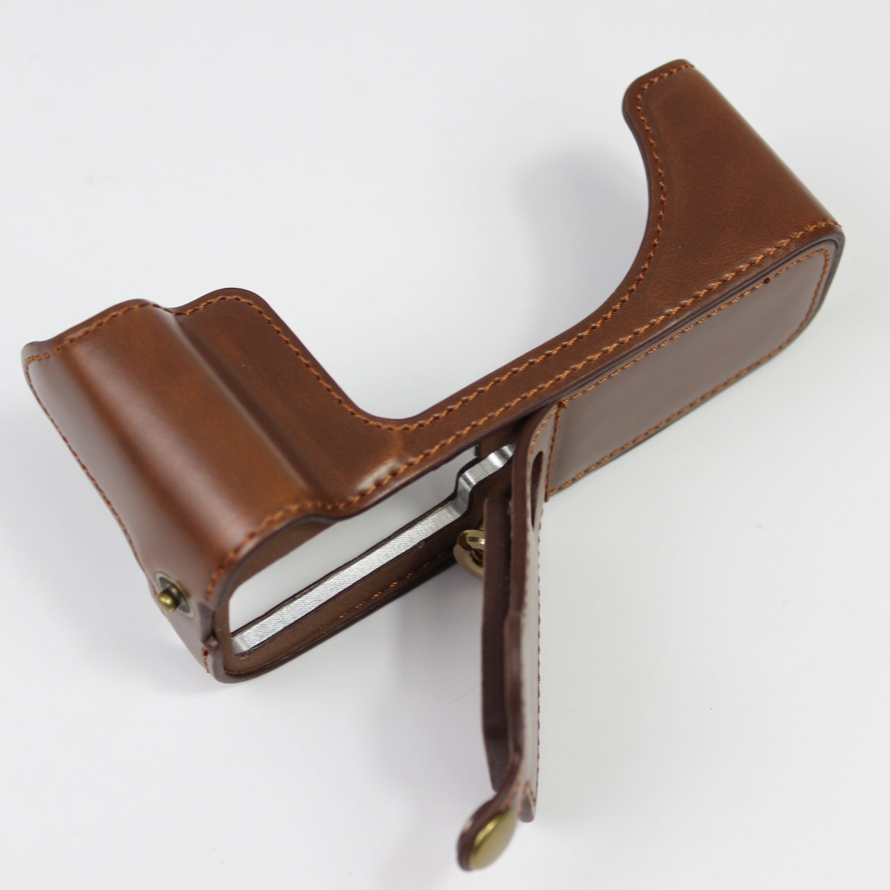PU Leather Camera Half Cover Case for Fujifilm Fuji X-T200/XT200 - Brown