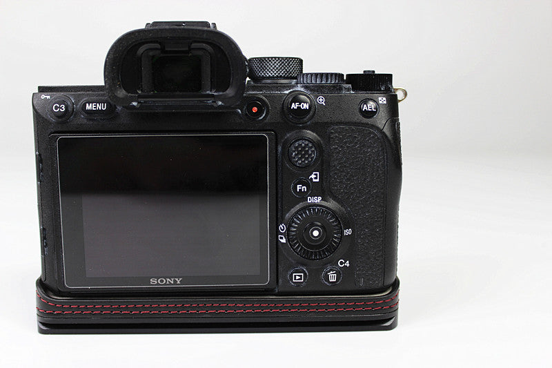 PU Leather Camera Half Case Cover for Sony A7R4 / A9 II - Black