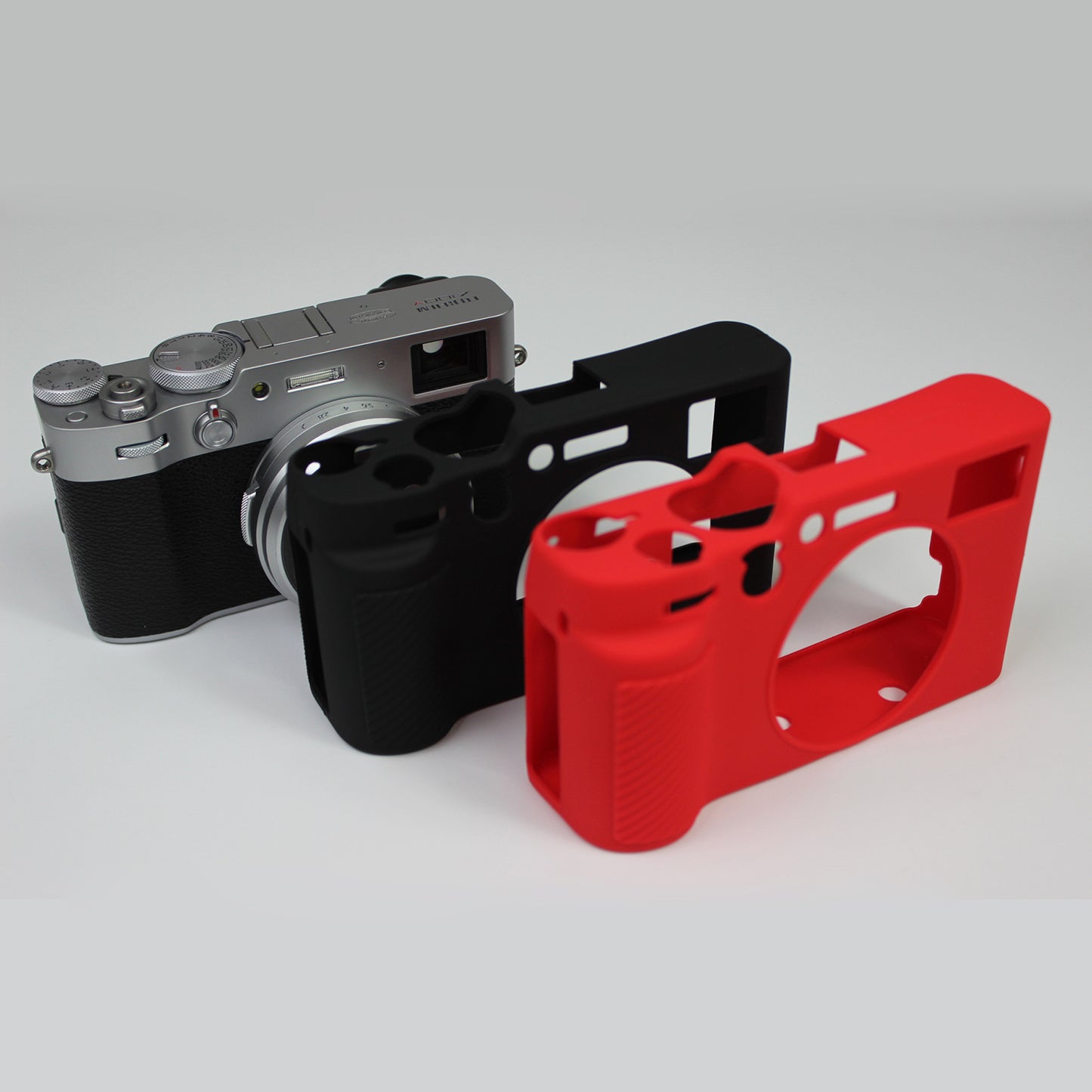 Shockproof Silicone Protective Camera Case for FUJIFILM X100V - Black