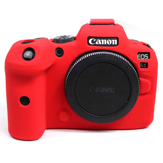Soft Silicone Case for Canon EOS R6 Camera - Red