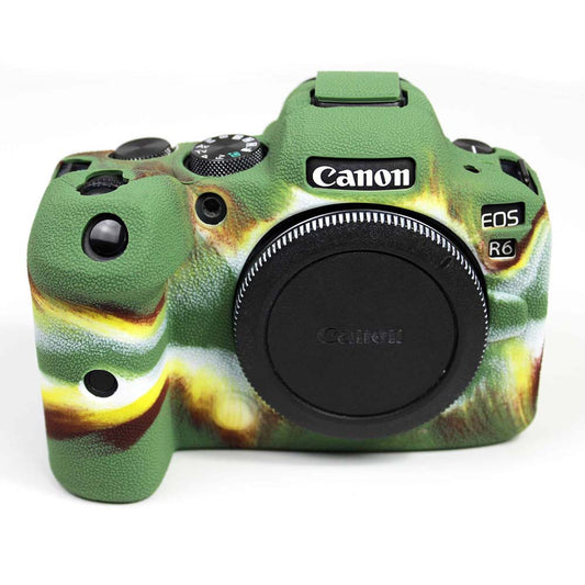 Soft Silicone Case for Canon EOS R6 Camera - Camouflage