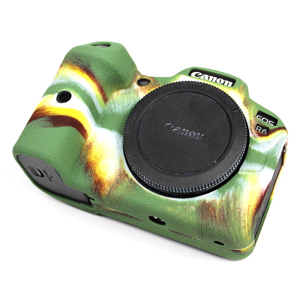 Soft Silicone Case for Canon EOS R6 Camera - Camouflage