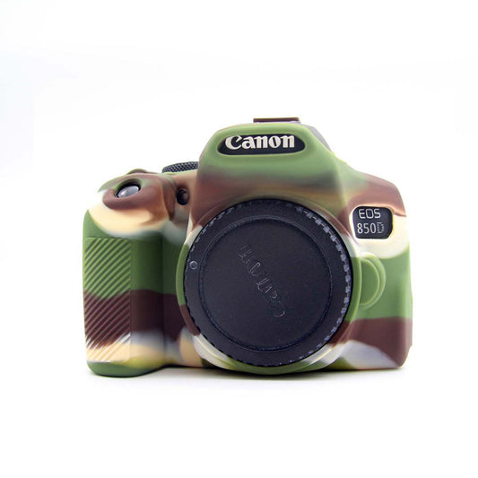 Soft Silicone Protective Camera Case for Canon EOS 850D - Camouflage