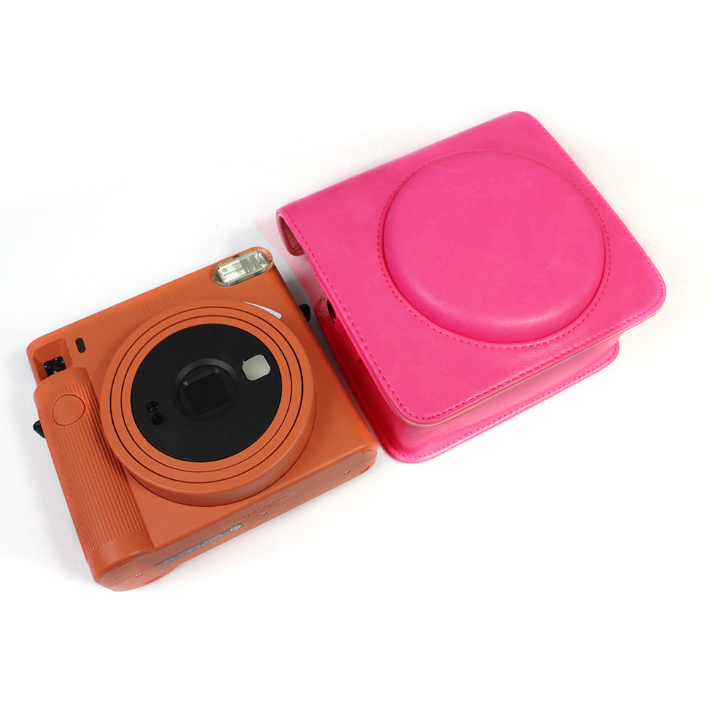 PU Leather Camera Case Cover for Instax Square SQ1 Camera Bag - Rose