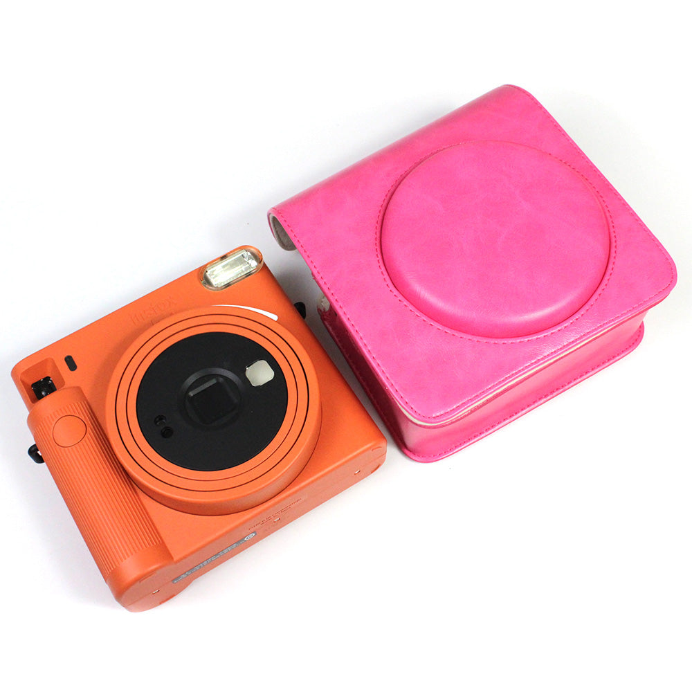 PU Leather Camera Case Cover for Instax Square SQ1 Camera Bag - Rose