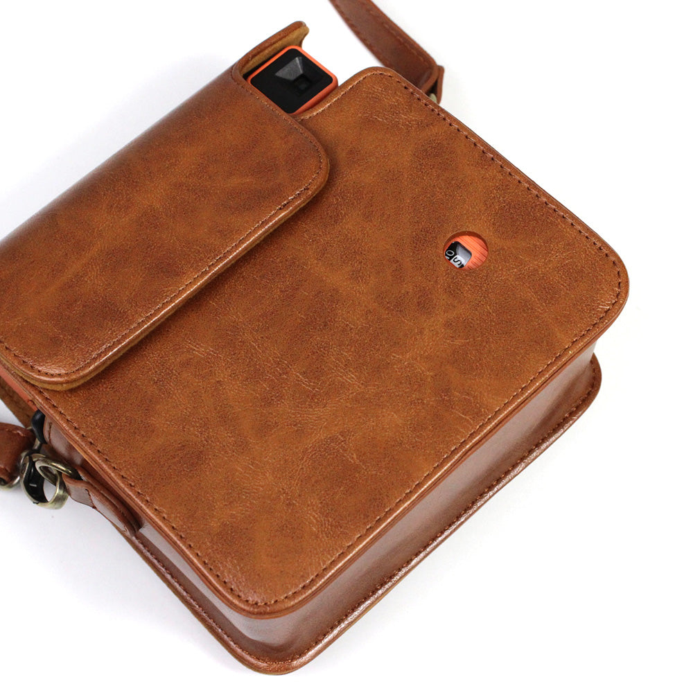 PU Leather Camera Case Cover for Instax Square SQ1 Camera Bag - Brown