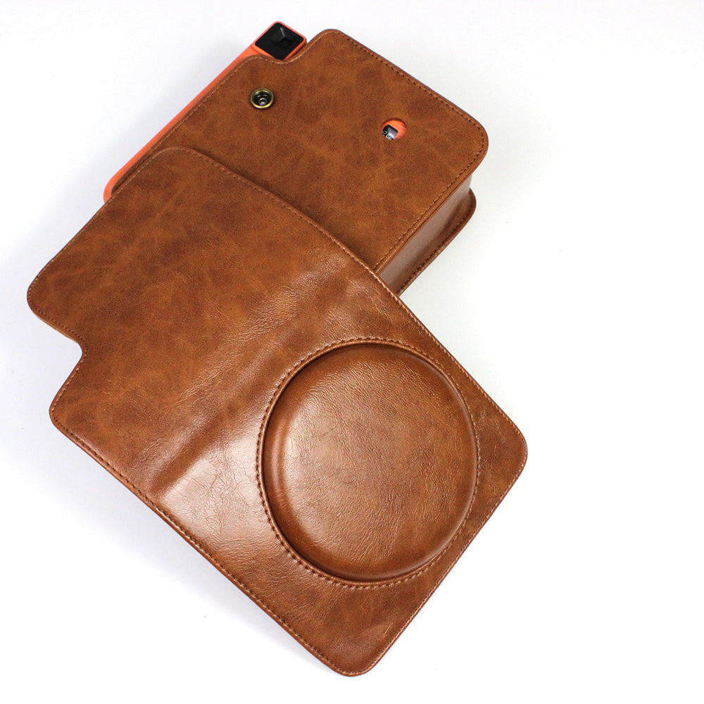 PU Leather Camera Case Cover for Instax Square SQ1 Camera Bag - Brown