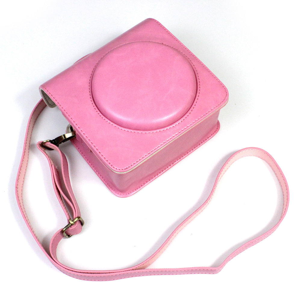 PU Leather Camera Case Cover for Instax Square SQ1 Camera Bag - Pink