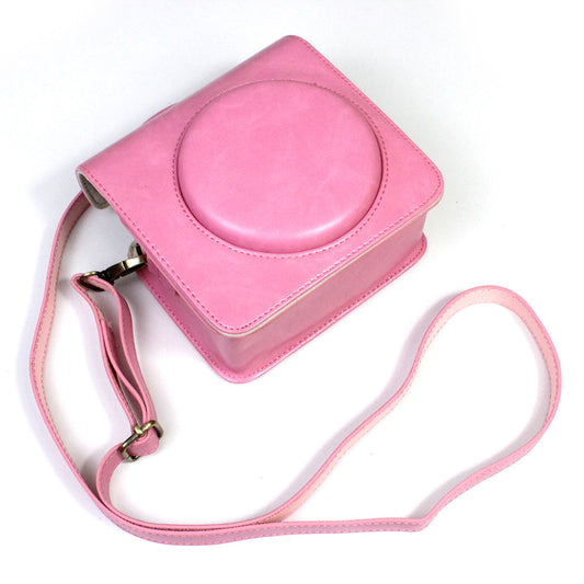 PU Leather Camera Case Cover for Instax Square SQ1 Camera Bag - Pink