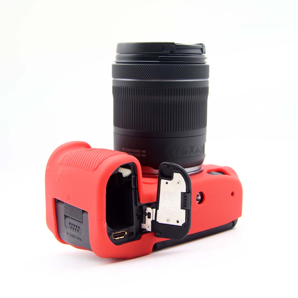Soft Silicone Camera Protective Case for Canon EOS R5 - Red