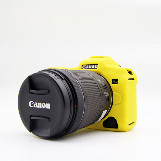 Soft Silicone Camera Protective Case for Canon EOS R5 - Yellow