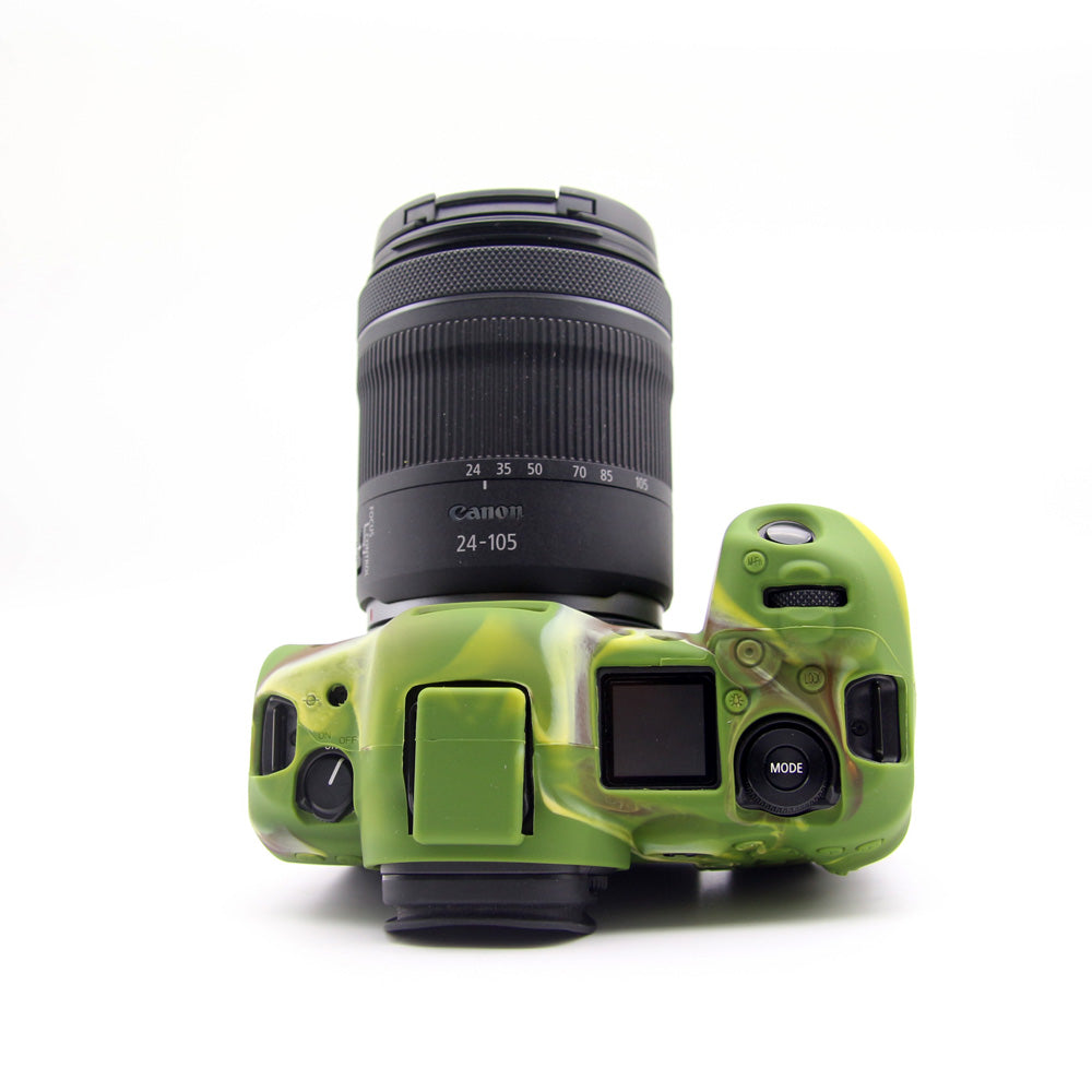 Soft Silicone Camera Protective Case for Canon EOS R5 - Camouflage