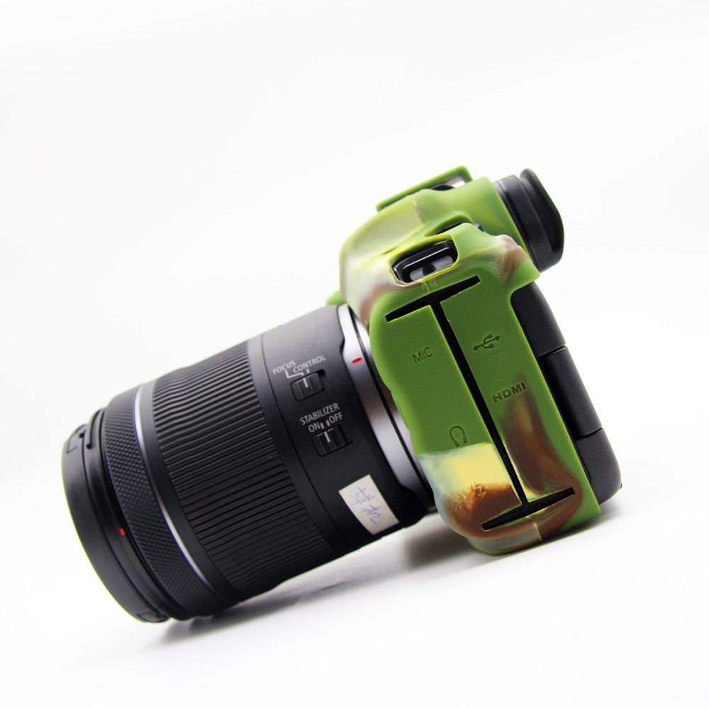 Soft Silicone Camera Protective Case for Canon EOS R5 - Camouflage