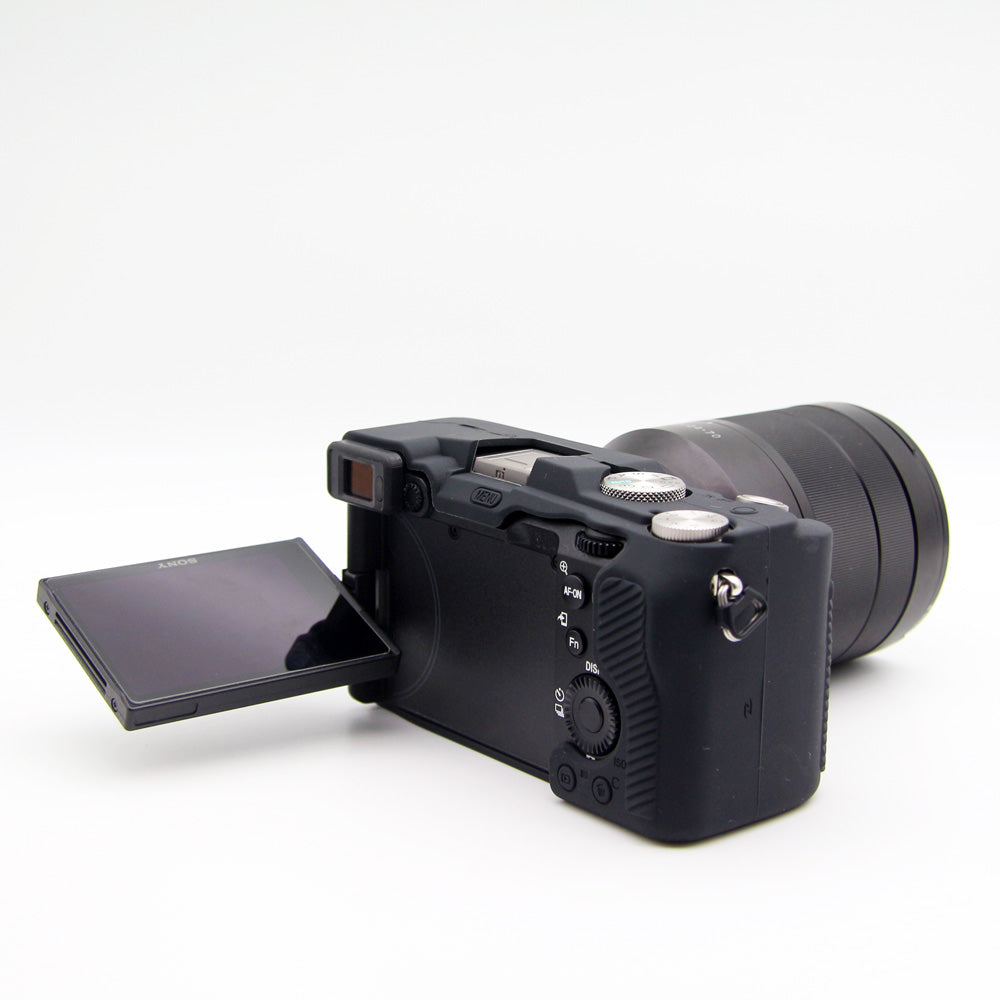 Soft Silicone Protective Skin Shell Case Cover for Sony A7C Camera - Black