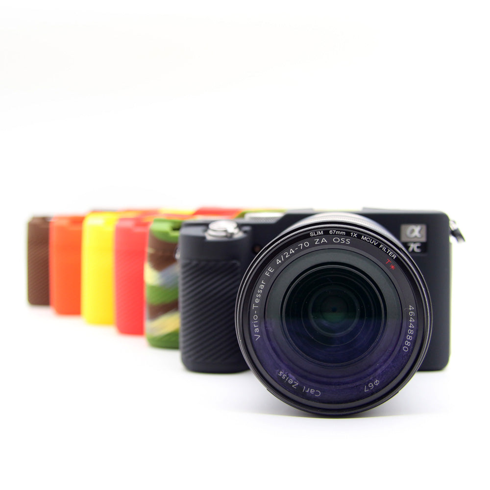 Soft Silicone Protective Skin Shell Case Cover for Sony A7C Camera - Black