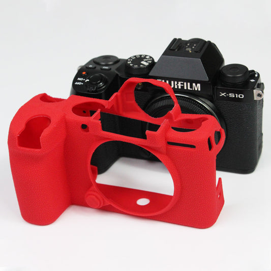 Shockproof Silicone Camera Protective Case Skin Cover for Fujifilm X-S10 - Red