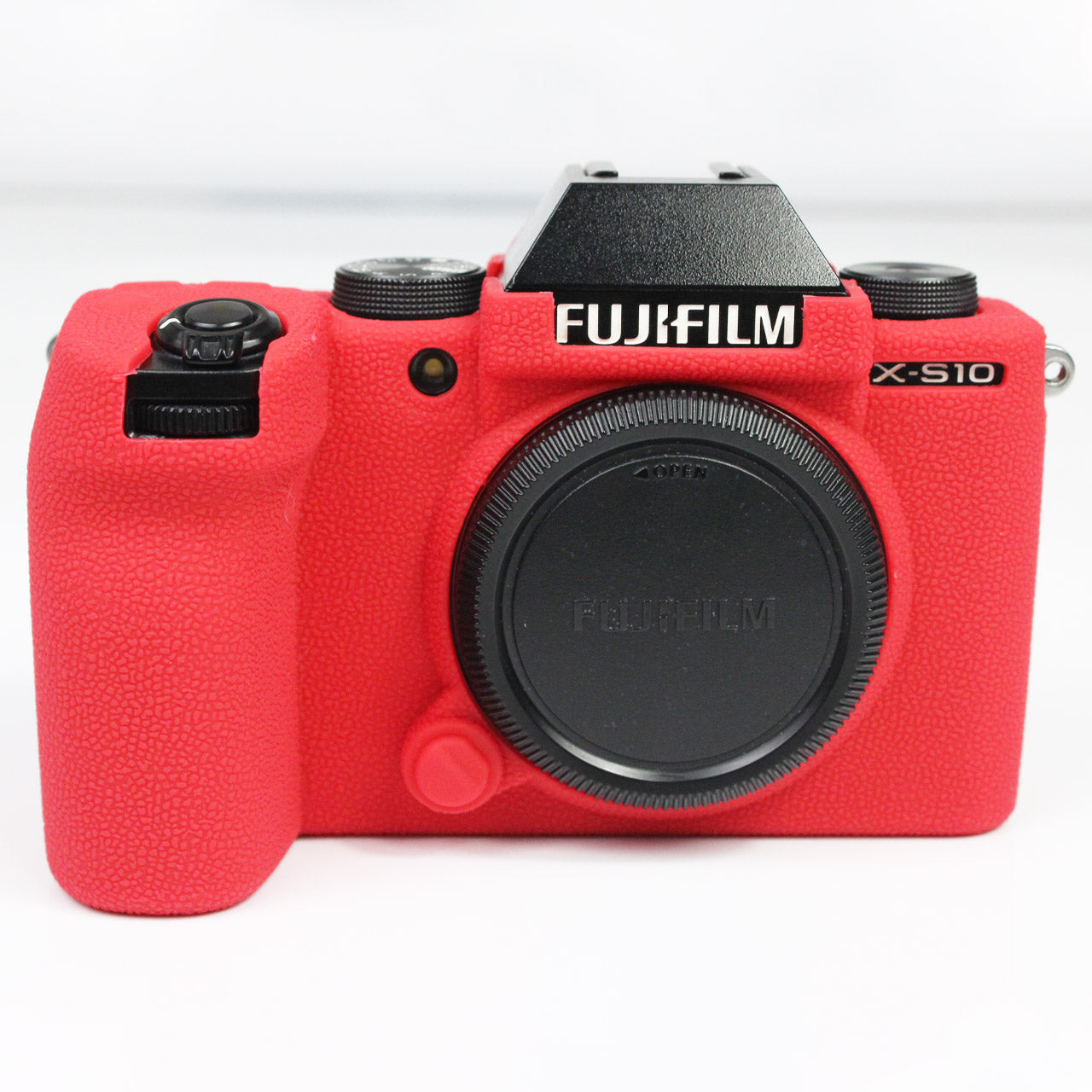 Shockproof Silicone Camera Protective Case Skin Cover for Fujifilm X-S10 - Red