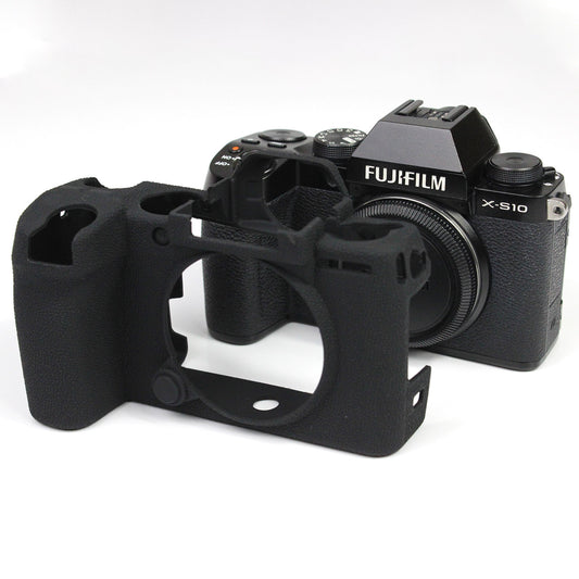Shockproof Silicone Camera Protective Case Skin Cover for Fujifilm X-S10 - Black