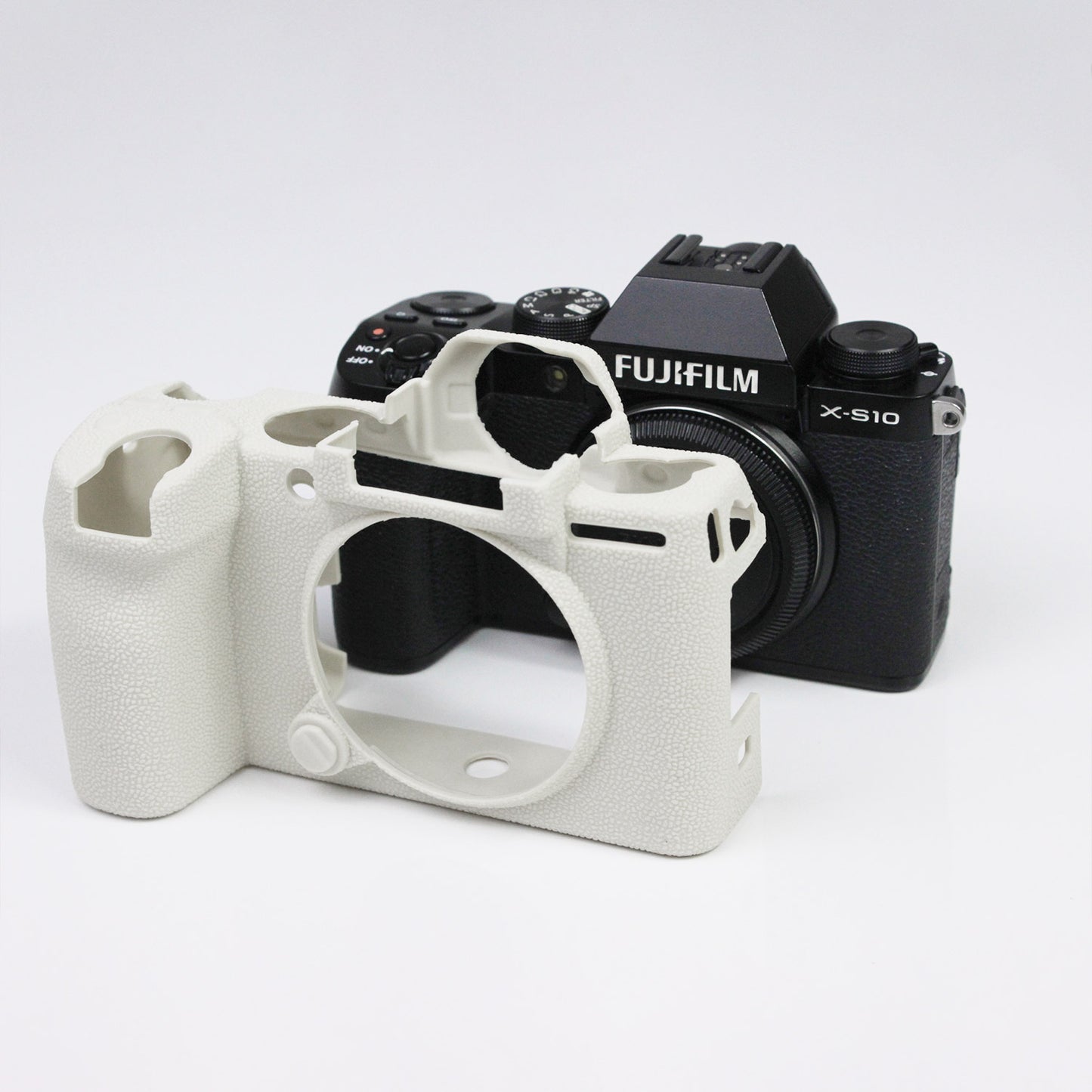 Shockproof Silicone Camera Protective Case Skin Cover for Fujifilm X-S10 - White