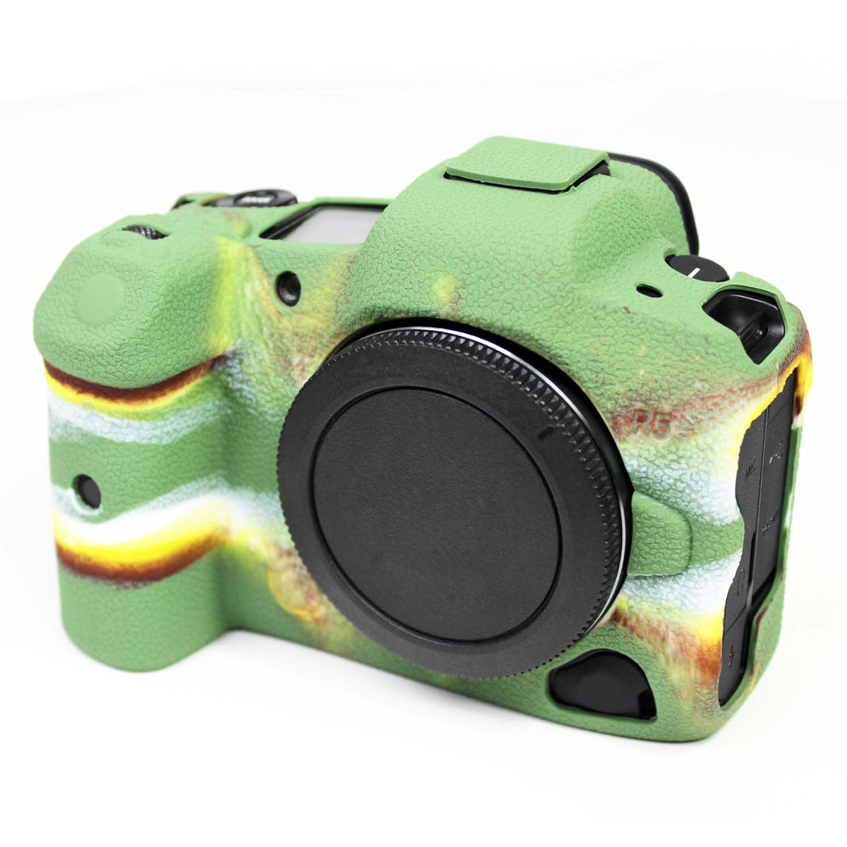 Soft Silicone Case Camera Protector Skin Bag Body Cover for Canon EOS R5 - Camouflage
