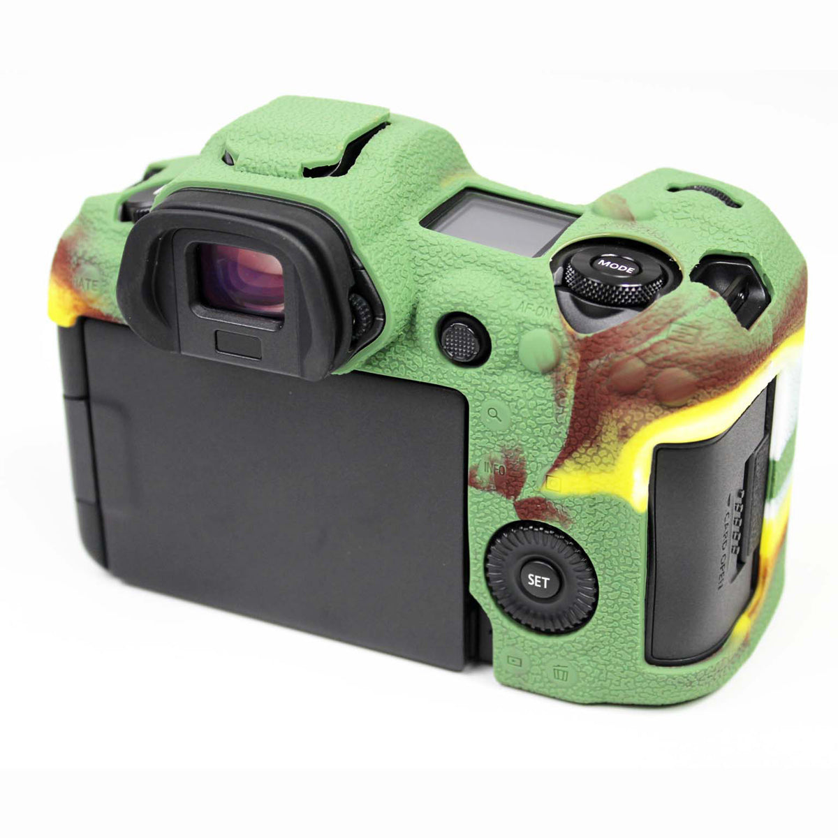 Soft Silicone Case Camera Protector Skin Bag Body Cover for Canon EOS R5 - Camouflage