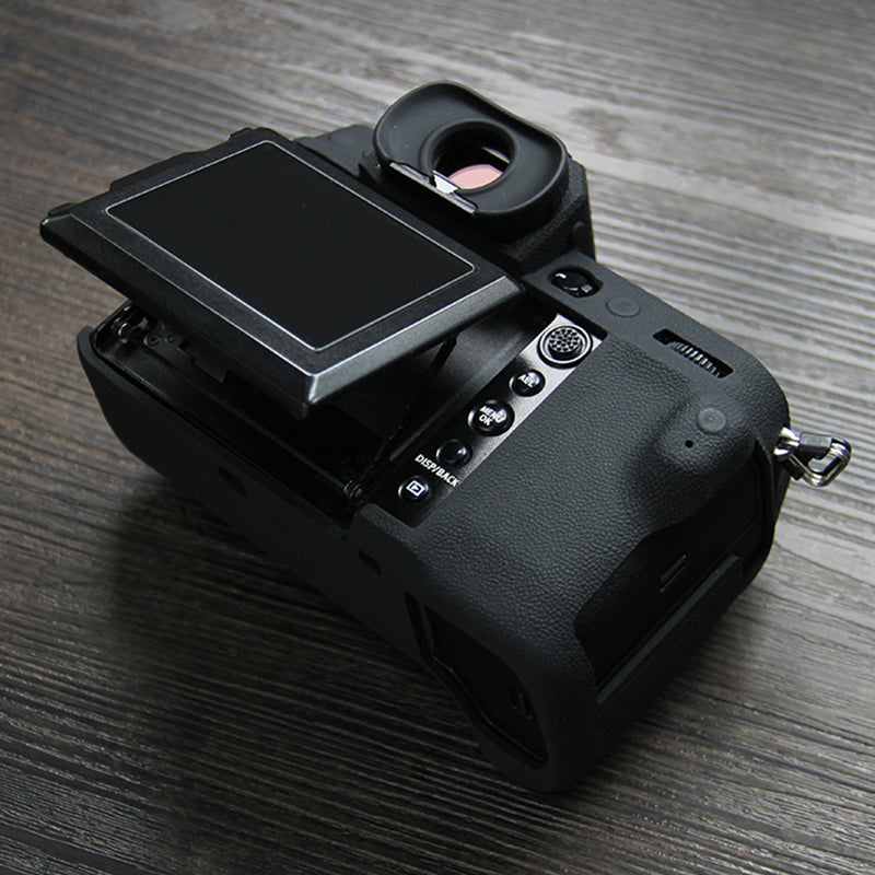 Soft Silicone Camera Case Protector SLR Camera Body Sleeve Cover for Fujifilm GFX 100S - Black